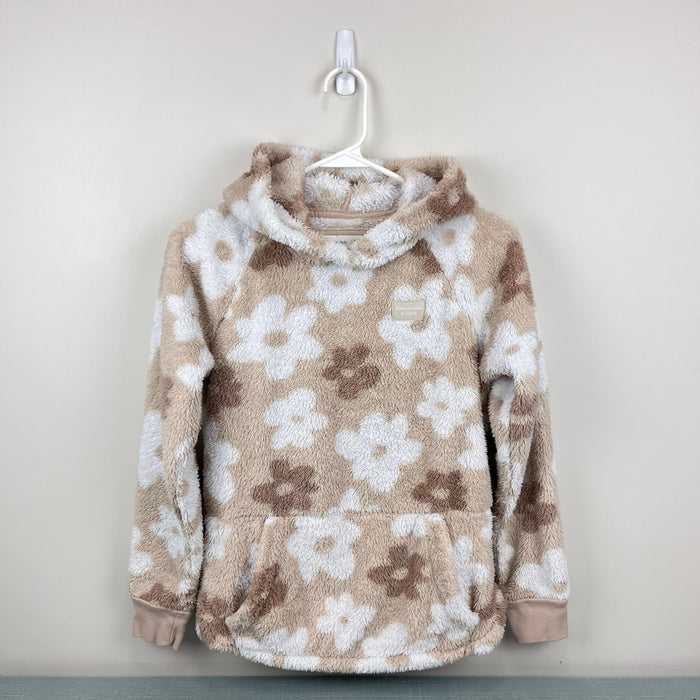 Abercrombie Kids Floral Sherpa Fleece Pullover Hoodie 11/12