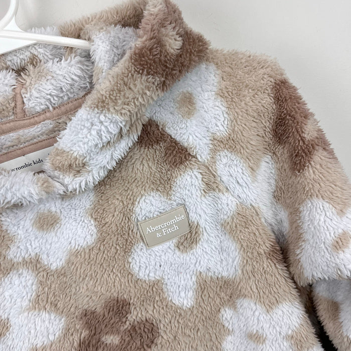 Abercrombie Kids Floral Sherpa Fleece Pullover Hoodie 11/12