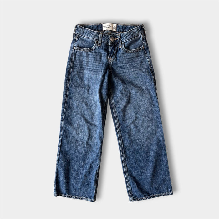 Abercrombie Kids Low Rise Baggy Jeans Embroidered Teddy Bear 5/6 Long