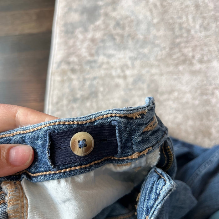 Abercrombie Kids Low Rise Baggy Jeans Embroidered Teddy Bear 5/6 Long
