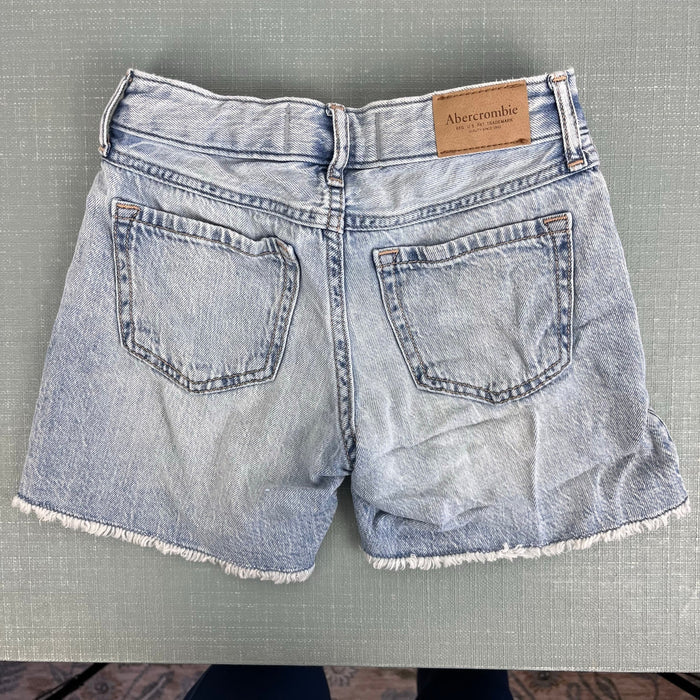 Abercrombie Kids Mid Rise Baggy Denim Short 7/8