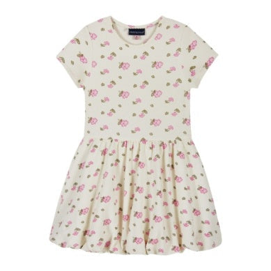 Andy and Evan | Girls Knit Seersucker Bubble Dress W. Floral Printed