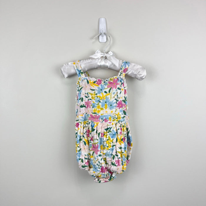 Angel Dear Muslin Ruffle Floral Sunsuit Romper Baby Girl