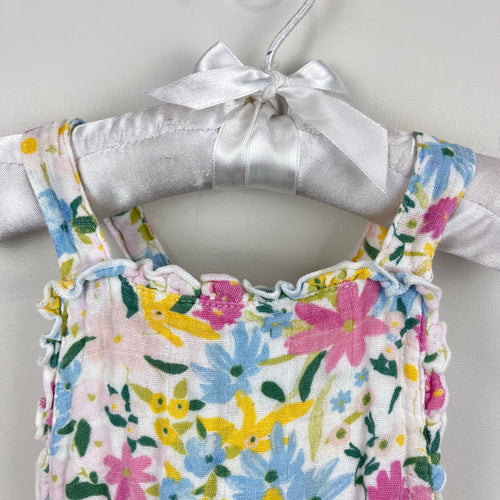 Angel Dear Muslin Ruffle Floral Sunsuit Romper Baby Girl