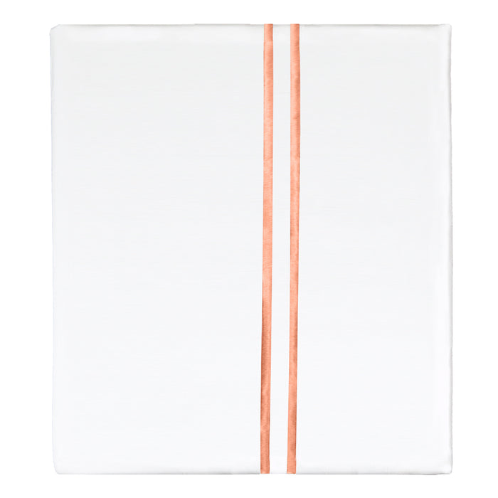 Apricot Lines Embroidered Flat Sheet