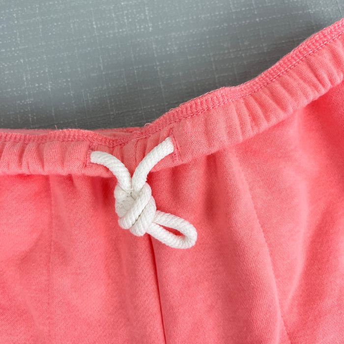 Art Class Girls Peach Pink Drawstring Fold Over Waist Sweat Shorts M 8 NWOT