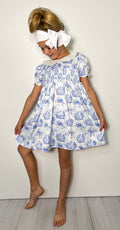Azul Rabbit Smocked Girls Dress