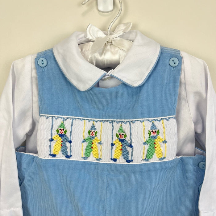 Baby Anavini Velani Smocked Clown Longall Set 6 Months