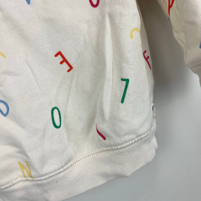 Baby Gap Relaxed Crewneck Ivory Alphabet Sweatshirt 12-18 Months