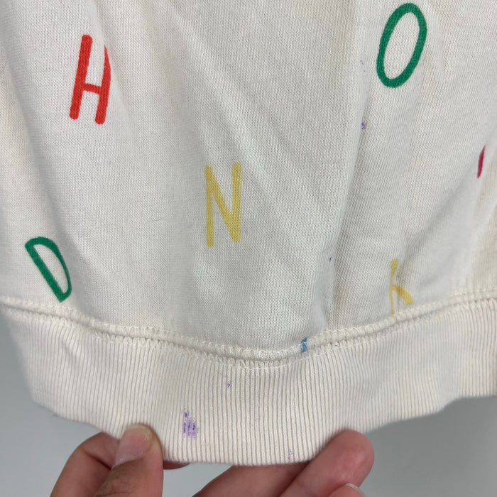 Baby Gap Relaxed Crewneck Ivory Alphabet Sweatshirt 12-18 Months