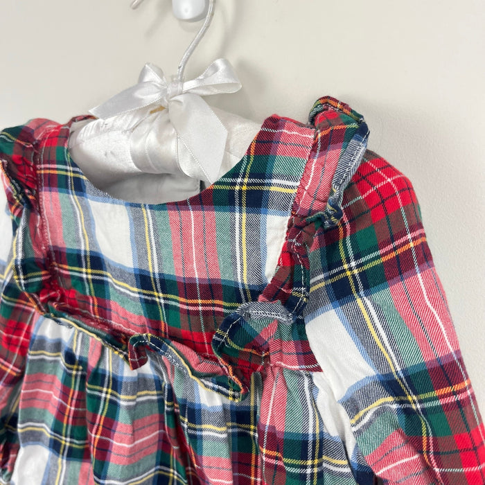 Baby Gap Tartan Plaid Ruffle Holiday Dress 12-18 Months