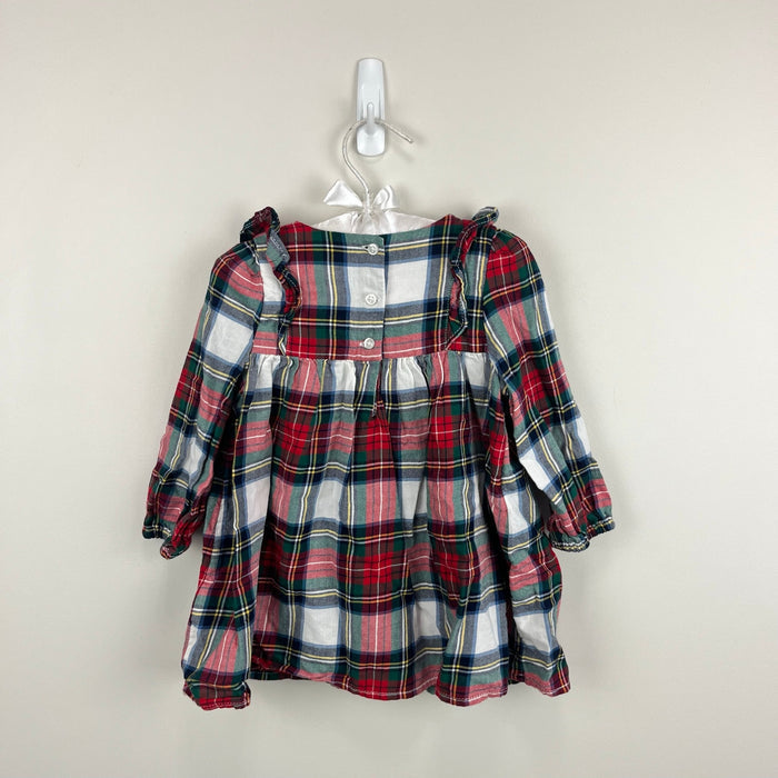 Baby Gap Tartan Plaid Ruffle Holiday Dress 12-18 Months