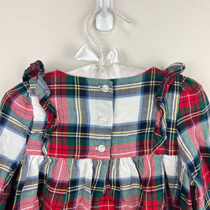 Baby Gap Tartan Plaid Ruffle Holiday Dress 12-18 Months