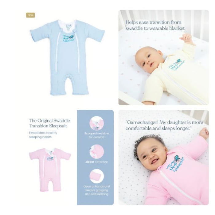 Baby Merlin Magic Sleepsuit Blue Cotton Large 3-6 Months