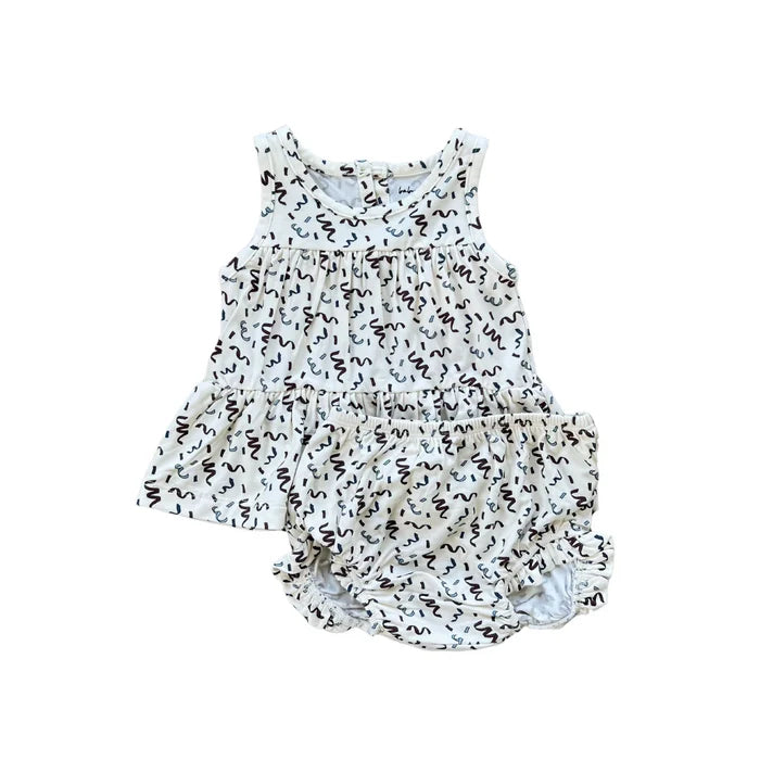 Baby Sprouts Double Peplum Tank Set | Patriotic Ribbon