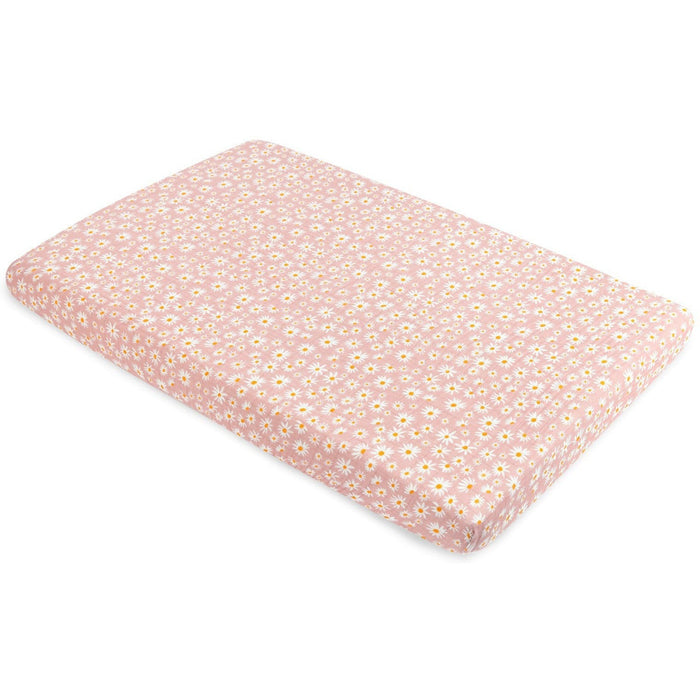 Babyletto Daisy Muslin Mini Crib Sheet in GOTS Certified Organic Cotton