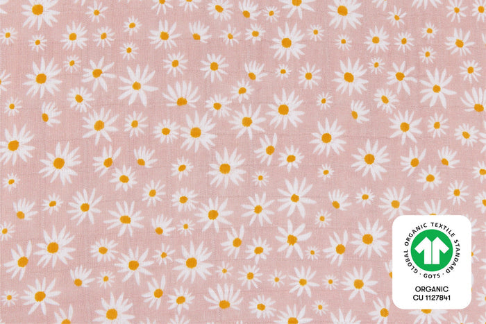 Babyletto Daisy Muslin Mini Crib Sheet in GOTS Certified Organic Cotton