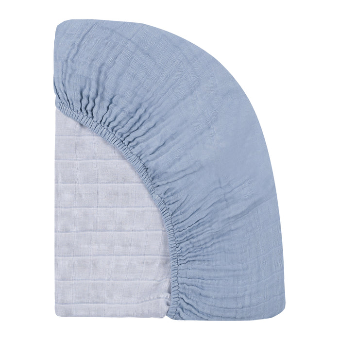 Babyletto Dewdrop Mini Crib Sheet in GOTS Certified Organic Muslin Cotton