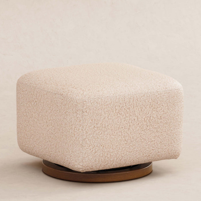 Chai Shearling with Dark Wood Base