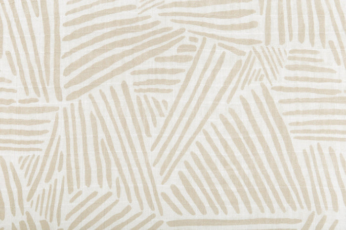 Babyletto Oat Stripe Muslin Mini Crib Sheet in GOTS Certified Organic Cotton