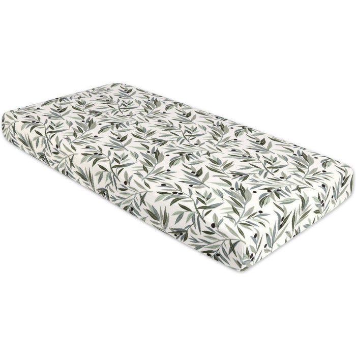 Babyletto Olive Branches Muslin Crib Sheet in GOTS Certified Organic Cotton