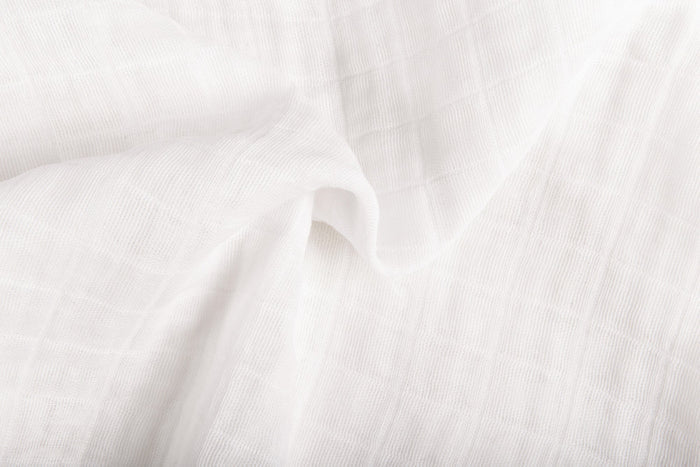 Babyletto Plain White Muslin Crib Sheet in GOTS Certified Organic Cotton