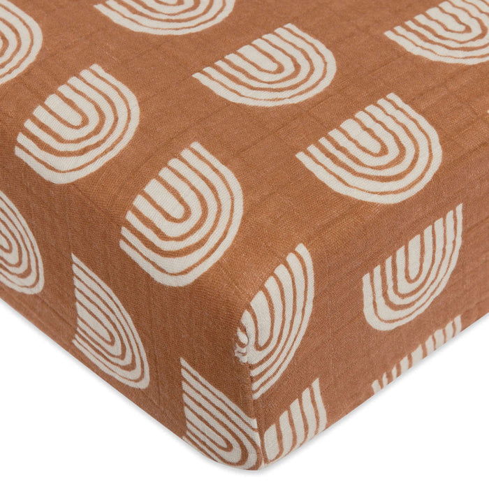 Babyletto Rainbow Muslin Crib Sheet in GOTS Certified Organic Cotton