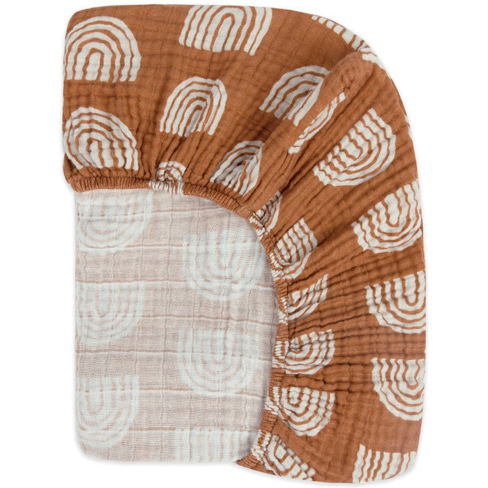 Babyletto Rainbow Muslin Crib Sheet in GOTS Certified Organic Cotton