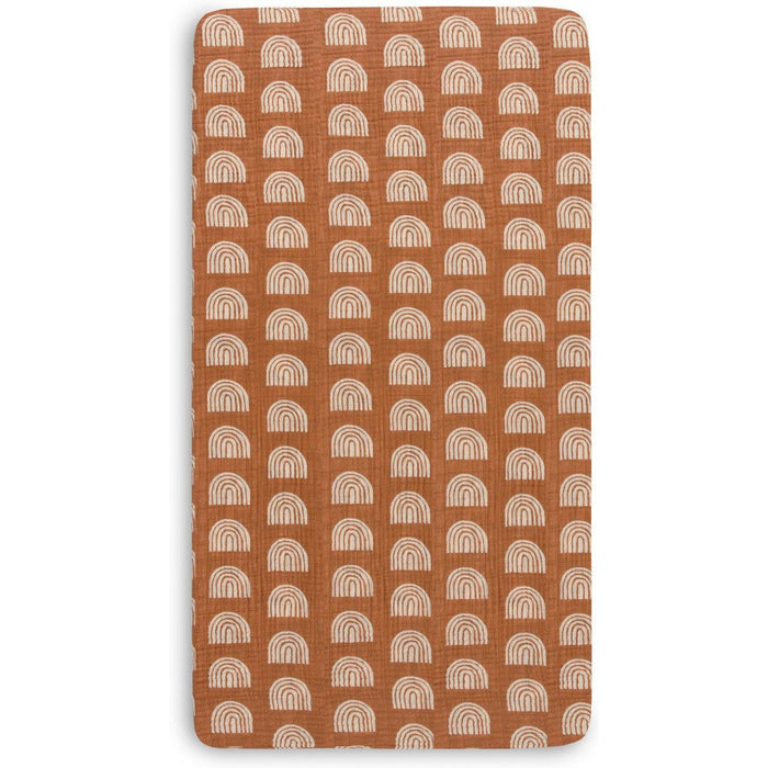 Babyletto Rainbow Muslin Crib Sheet in GOTS Certified Organic Cotton