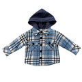 Babysprouts Clothing Company Hooded Shacket | Blue Plaid