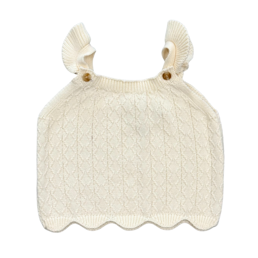Babysprouts Clothing Company Knit Sweater Tank | Cream