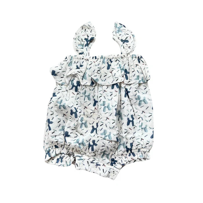 Babysprouts Gauze Bubble Romper | Balloon Dogs