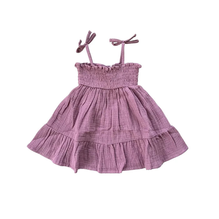 Babysprouts Tiered Mini Dress | Dusty Mauve