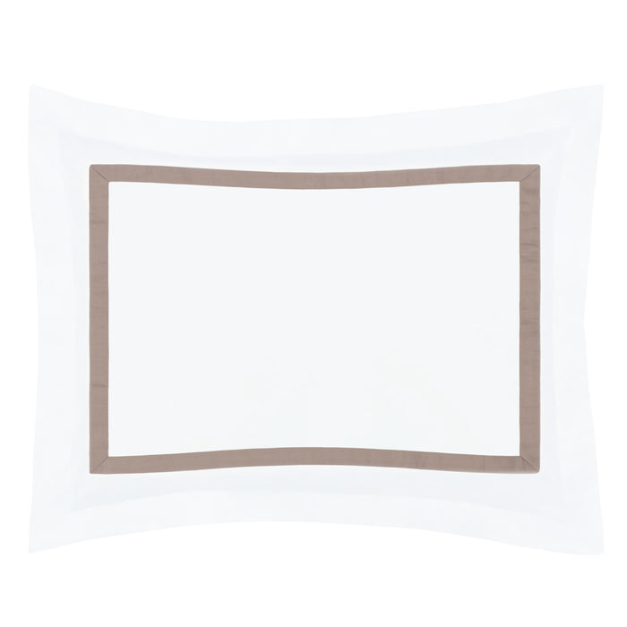 Bella Taupe Framed Percale Sham