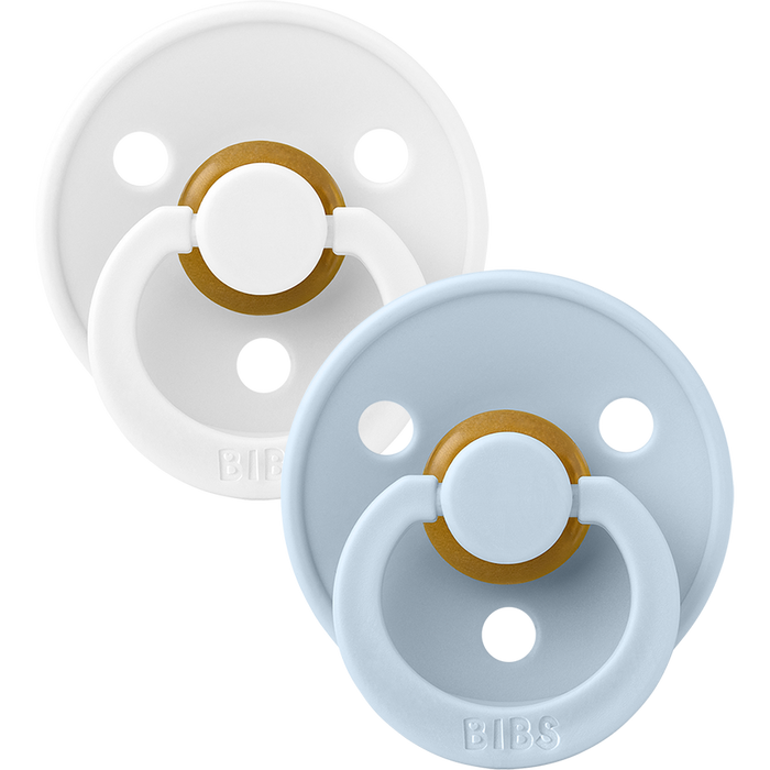 BIBS Color 2-Pack | White/Baby Blue