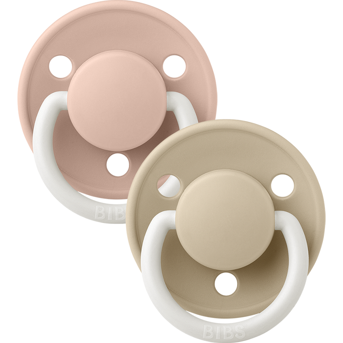 BIBS De Lux Glow 2-Pack | Blush/Vanilla