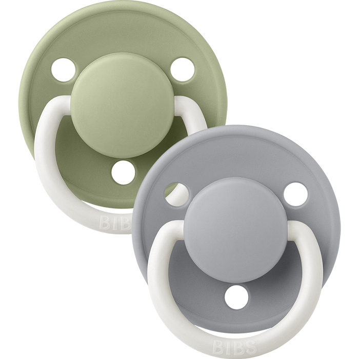 BIBS De Lux Glow 2-Pack | Sage/Cloud