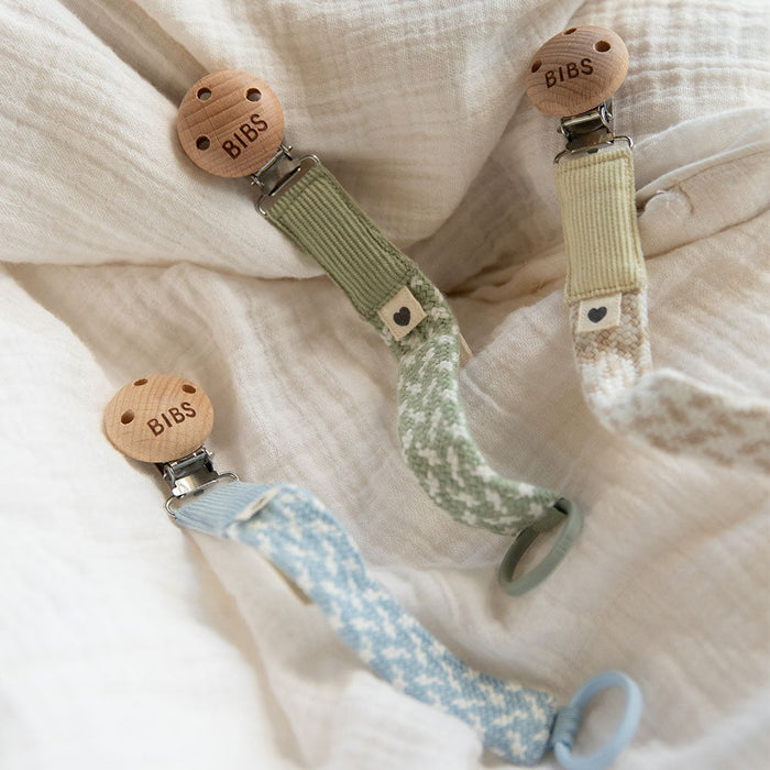 BIBS Pacifier Clip | Blush/Ivory