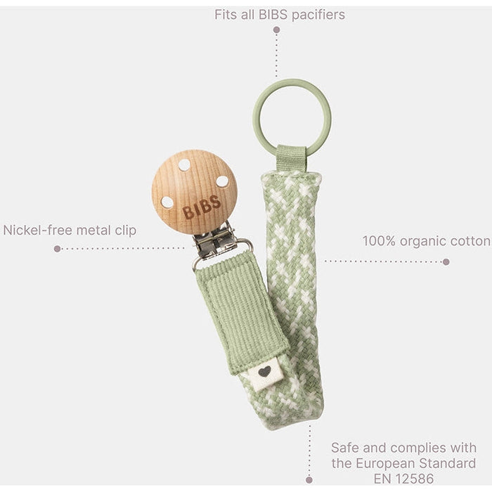 BIBS Pacifier Clip | Blush/Ivory