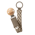 BIBS Pacifier Clip | Dark Oak/Vanilla