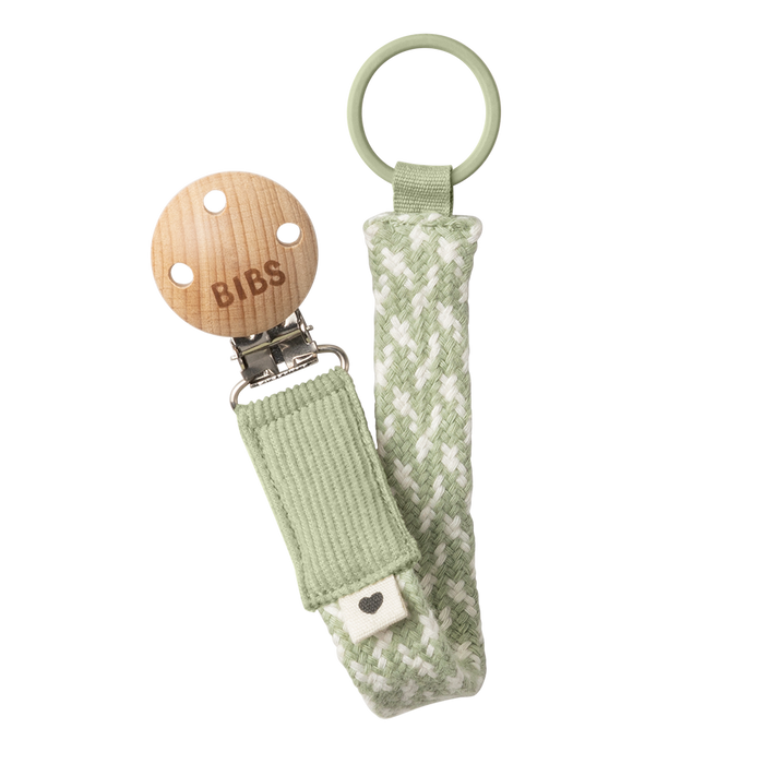 BIBS Pacifier Clip | Sage/Ivory