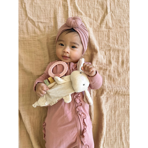 Bitzy Crinkle Bunny Sensory Toy With Teether