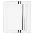 Black Lines Embroidered Sheet Set (Fitted, Flat, & Pillow Cases)