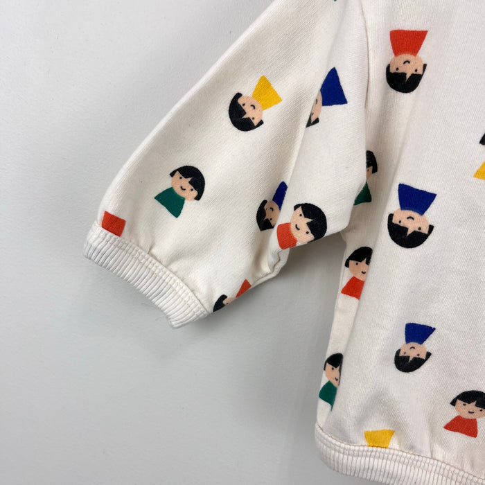 BoBo Choses Game Pawns All Over Sweatshirt White 1 Month NWT