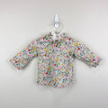 Bonpoint Floral Ruffle Long Sleeve Blouse Top 6 Months