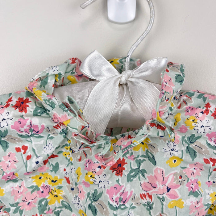 Bonpoint Floral Ruffle Long Sleeve Blouse Top 6 Months