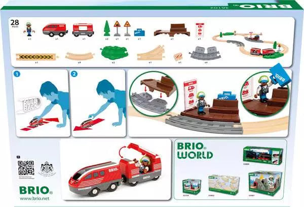 BRIO World Pull Back Train Set