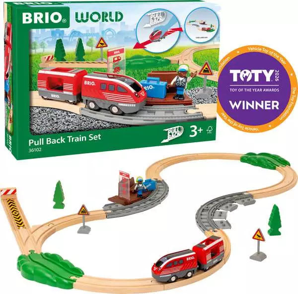 BRIO World Pull Back Train Set