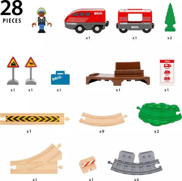BRIO World Pull Back Train Set