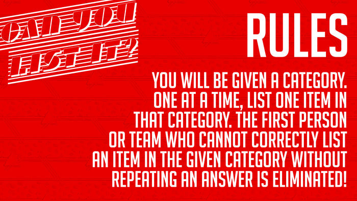 Can You List It?